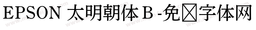 EPSON 太明朝体Ｂ字体转换